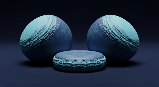 3d textured spherical objects with layered surface