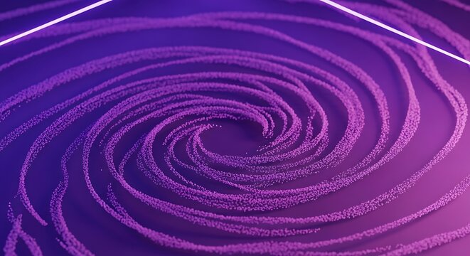 Spiral water vortex in purple liquid