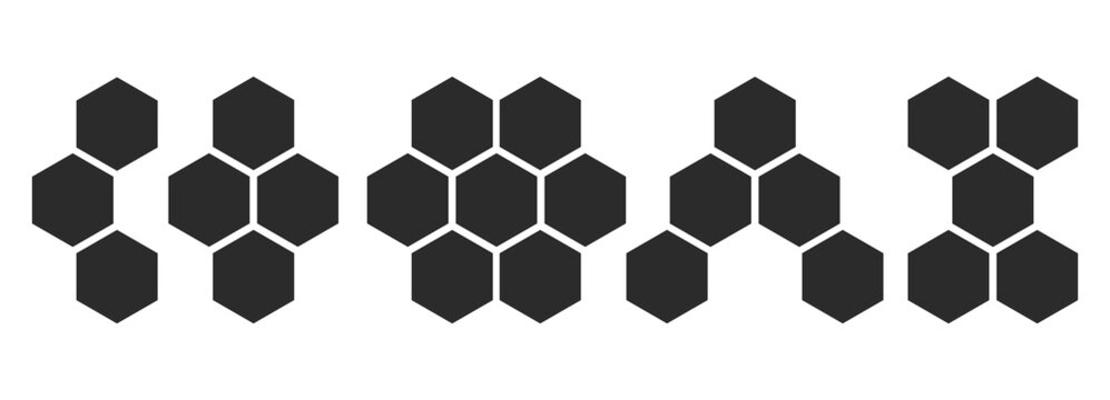 Hexagon photo collage background with page grid layout and frame template. Vector multiple backdrop with honeycomb gallery image picture banner. Moodboard with blank photo album