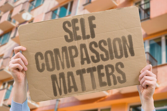 "Self compassion matters" Survivors must forgive themselves for bathroom struggles. SELF. COMPASSION. MATTER. SURVIVOR. BATHROOM.