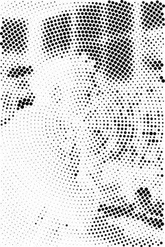 Abstract halftone pattern with radial dot gradient