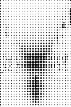 Abstract halftone pattern with varying dot sizes