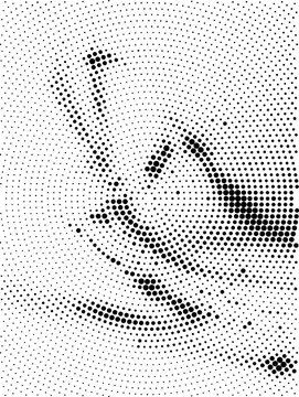 Abstract halftone pattern with circular dot gradient effect
