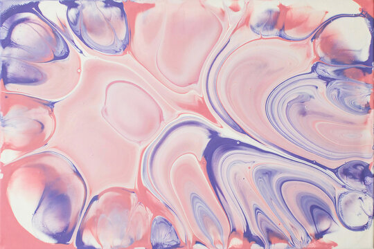 Abstract watercolor background with pink purple and blue fluid shapes for design projects