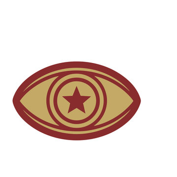Eye symbol with star