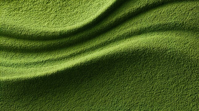 Matcha powder texture green surface background.