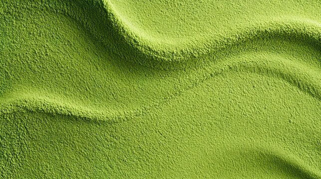 Matcha powder texture green surface background.