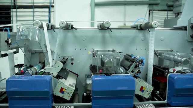 Industrial Printing Line in Modern Manufacturing Plant