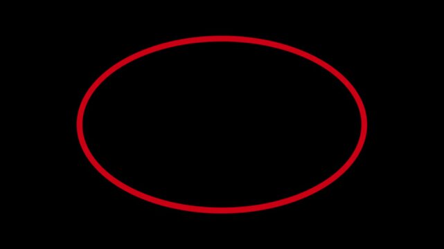Red circle animation, clean solid circle, transparent background