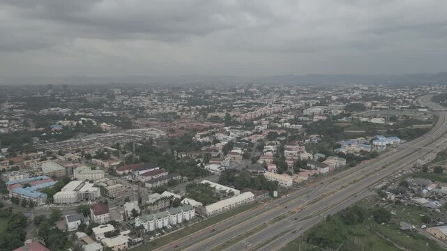 Aerial Video of Garki in Abuja city showing buildings and road network_4K_30FPS_mp4_14092026