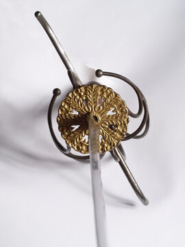 Dueling Sword Hilt With Blade Towards Camera