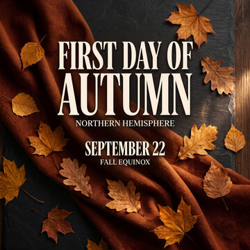 First Day of Autumn Poster - Fall Equinox September 22 Northern Hemisphere