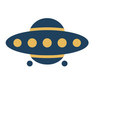 Cartoon UFO flying saucer © caca