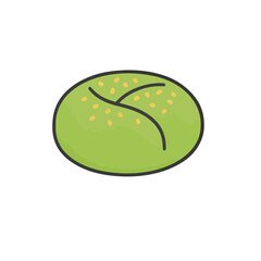Fototapeta premium Green bun with seeds