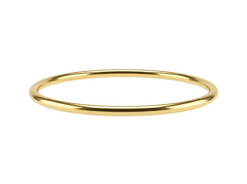 Radiant golden halo ring featuring a smooth polished metallic texture isolated on transparent background