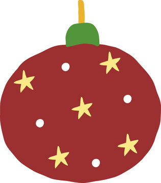 Christmas baubles ball decoration vector illustration