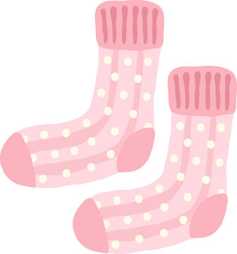 cute fall winter knitting socks holiday outfits fashion vector illustration