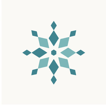 Geometric snowflake pattern