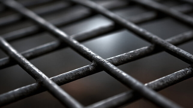 Close-Up of Heavy Duty Metal Wire Mesh Grid
