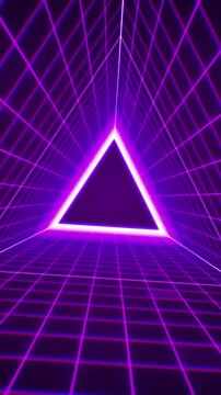 Vintage 80s animated triangle background