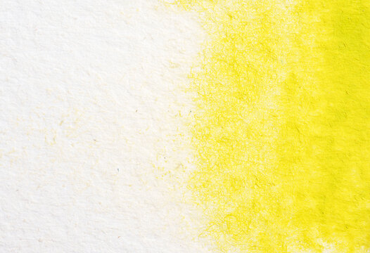 Yellow Watercolor Gradient on White Paper Texture