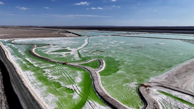 Green brine landscape of salt lake energy storage power station