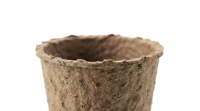 Biodegradable peat pot for seedlings and plant propagation, made from compressed natural fibers