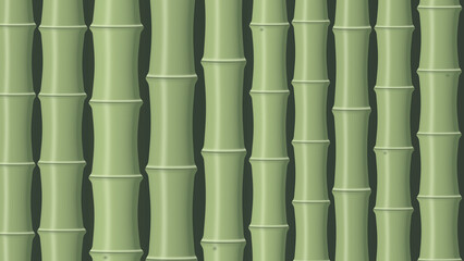 Obraz premium Green bamboo stalks pattern