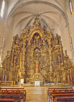 Baroque Altarpiece in Santa Maria Church, Cadaqu&eacute;s, Catalonia, Spain