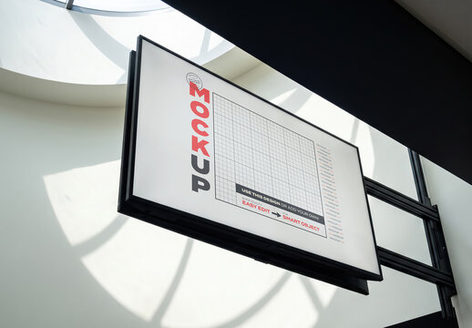 Mounted Tv in Waiting Room Screen Mockup