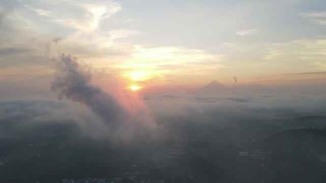 hyperlapse sunset & volcano guatemala
drone shot