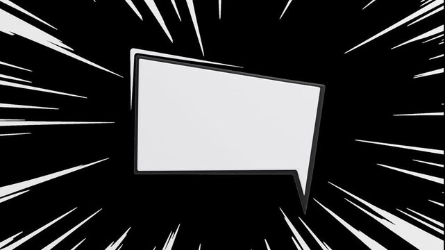 Isolated Comic Book Speech Bubble with Halftone Dotted Burst Design