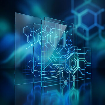 Futuristic Technology Background &ndash; AI, Digital Network, Circuit and Innovation Concept