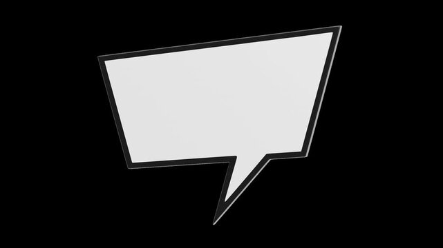 Isolated Comic Book Speech Bubble with Halftone Dotted Burst Design