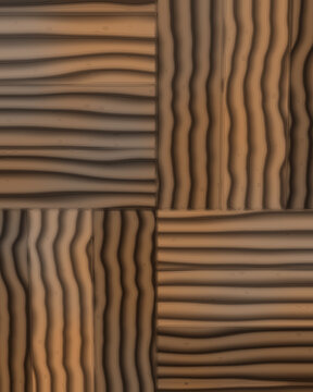 Wavy textured surface divided into four sections