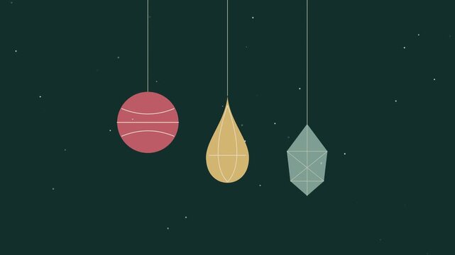Ornements de No&euml;l traditionnels suspendus et anim&eacute;s