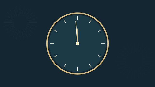 C&eacute;l&eacute;bration du Nouvel An autour d&rsquo;une horloge &agrave; minuit