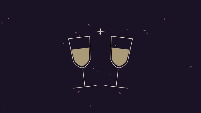 Toast au champagne pour c&eacute;l&eacute;brer le Nouvel An