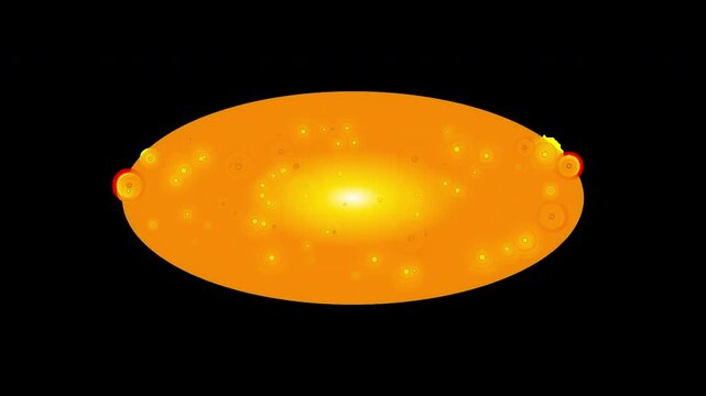Galaxie spirale dense de poussi&egrave;re dor&eacute;e et particules ambr&eacute;es sur fond transparent