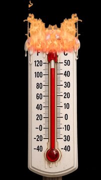 Outdoor thermometer overheating vertical