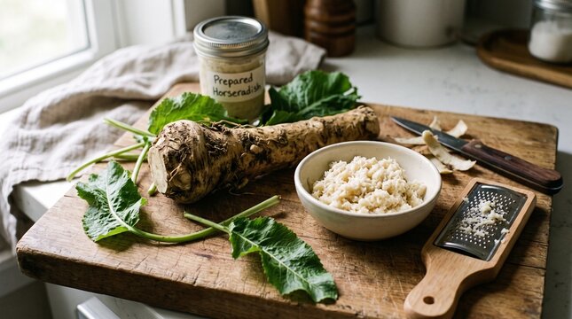 Fresh grated horseradish