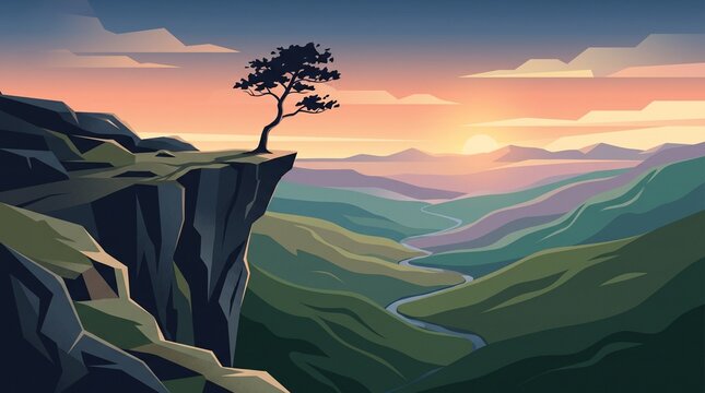 Lone tree cliff