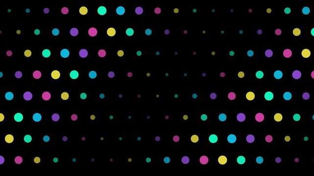 Abstract geometric dot pattern looped over a dark matte background as a colorful overlay