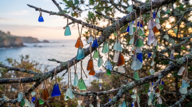 Sea glass tree