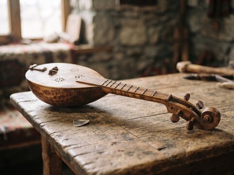 traditional wooden panduri