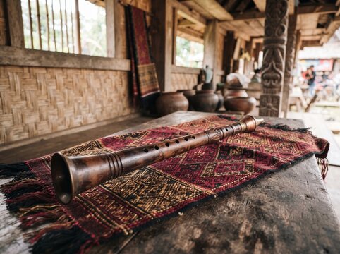 Traditional wooden sarune