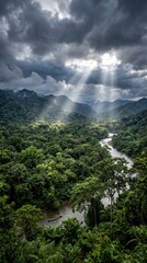 Obraz premium Tropical rainforest river