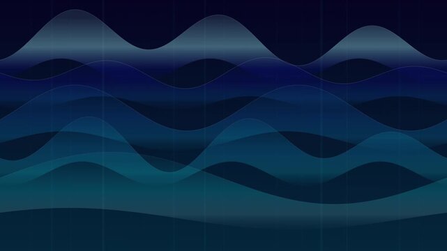 Smooth blue gradient wave loops form a layered abstract background suitable for a seamless digital overlay.