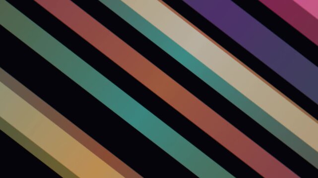 Abstract diagonal rainbow stripes form a vibrant looping background overlay pattern