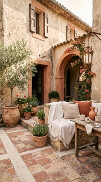 Mediterranean terrace patio